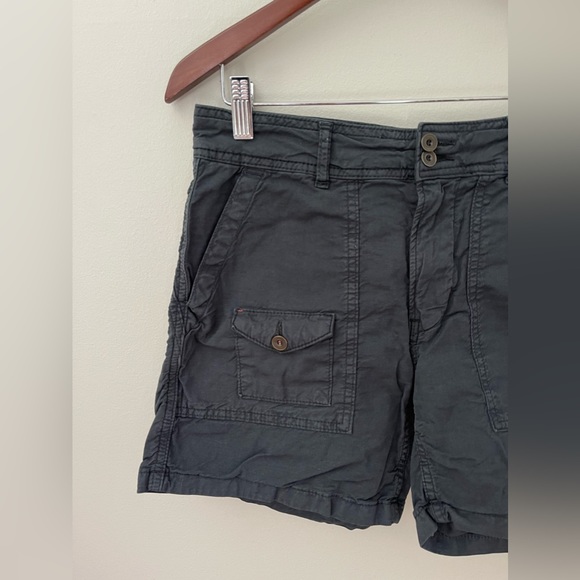 Anthropologie The Wanderer Cargo Midi Shorts In Midnight Dark Blue Size 27 - Picture 3 of 9